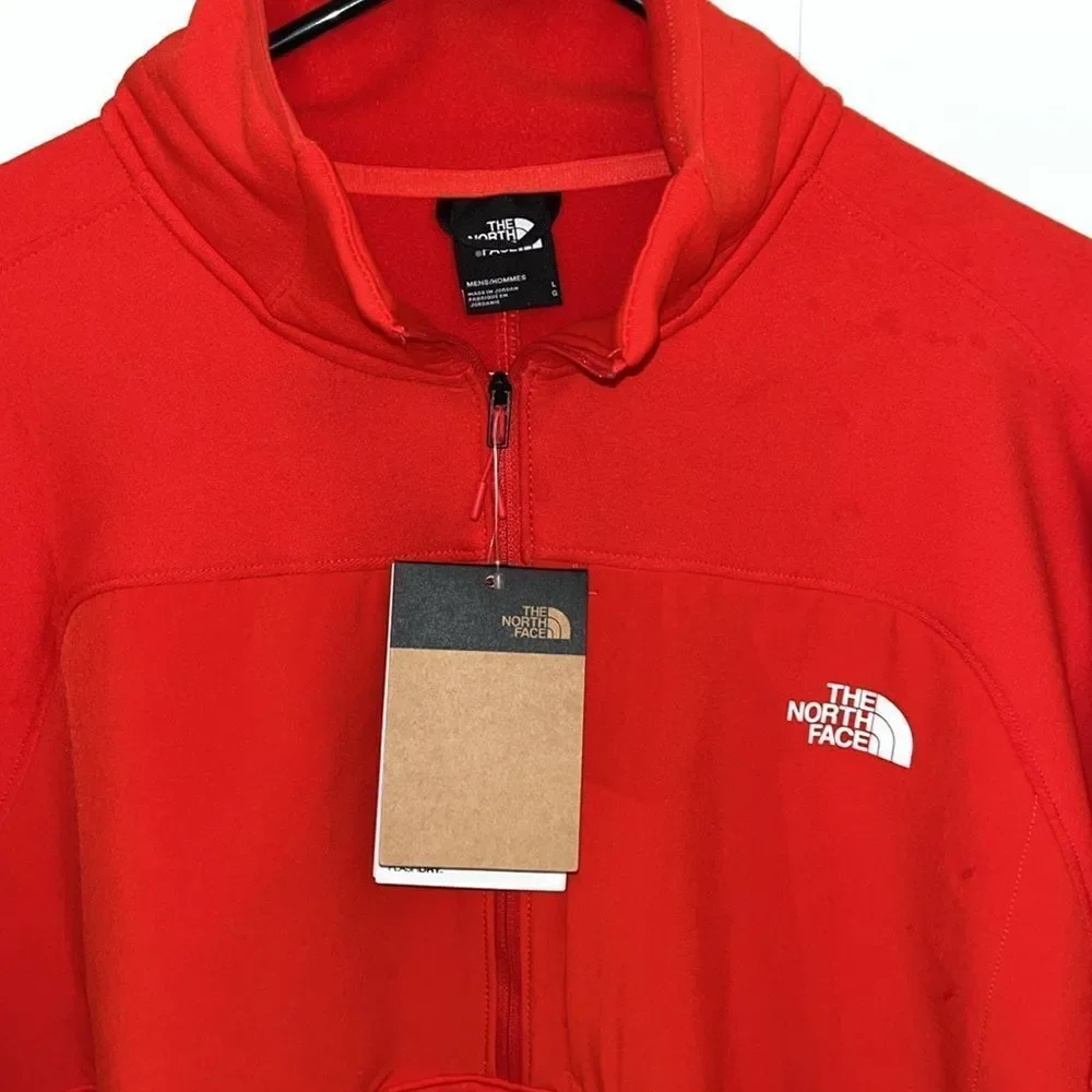 New The North Face Canyonlands Hi Alt Fleece Pullover Sweatshirt Fiery Red L NWT